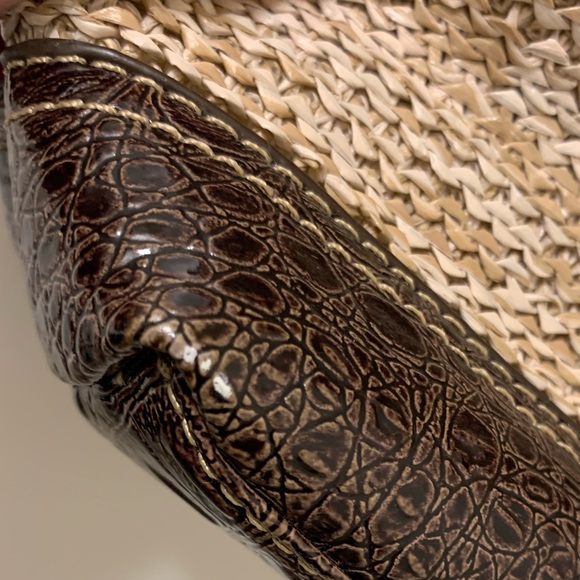 Vintage Diverso Italy Stylish Woven Bag Purse W/Flower Charm - Picture 11 of 12